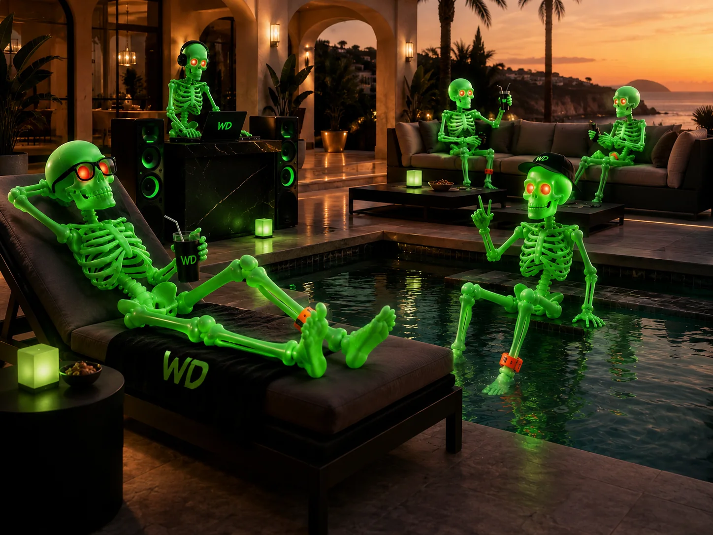 WEBDANGER team poolside