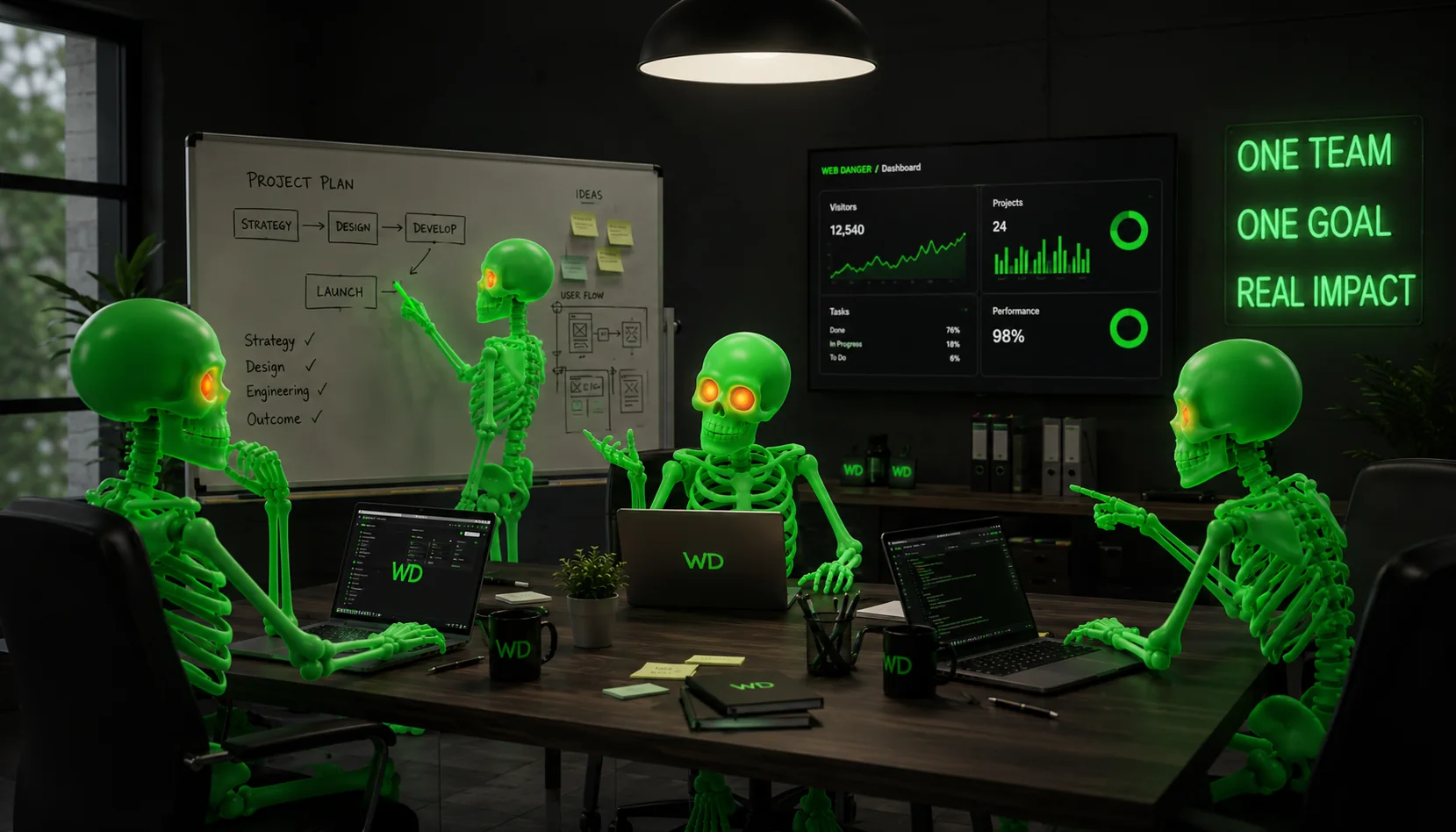 WEBDANGER team planning a product