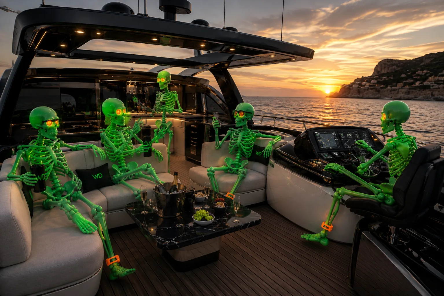 WEBDANGER team board meeting at sea
