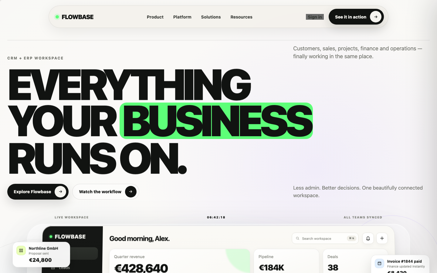 FLOWBASE product preview